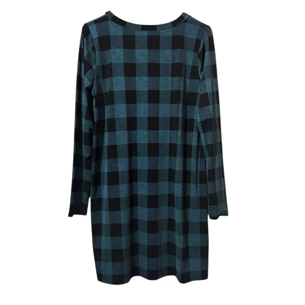 Sew in Love Women Tunic/Dress Size Small Plaid Stretch Teacher‎ Casual Loungwear